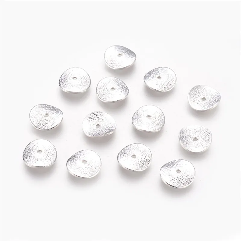 10 шт латунных бусин распорные бусины Плоские Круглые для самостоятельного