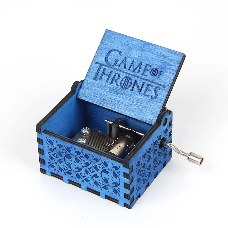 Game of Thrones Резная ручная Музыкальная Шкатулка Деревянная Игра престолов рождественские украшения для дома аксессуары Прямая - Цвет: Game of Thrones