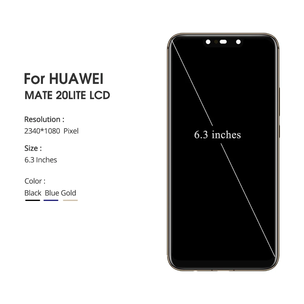 ЖК дисплей 6 3 &quotдля Huawei Mate 20 lite с сенсорным экраном и дигитайзером в сборе mate для
