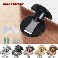 yutoko magnetic door stopper non punch six colors available door holder hidden nail free doorstop furniture door hardware