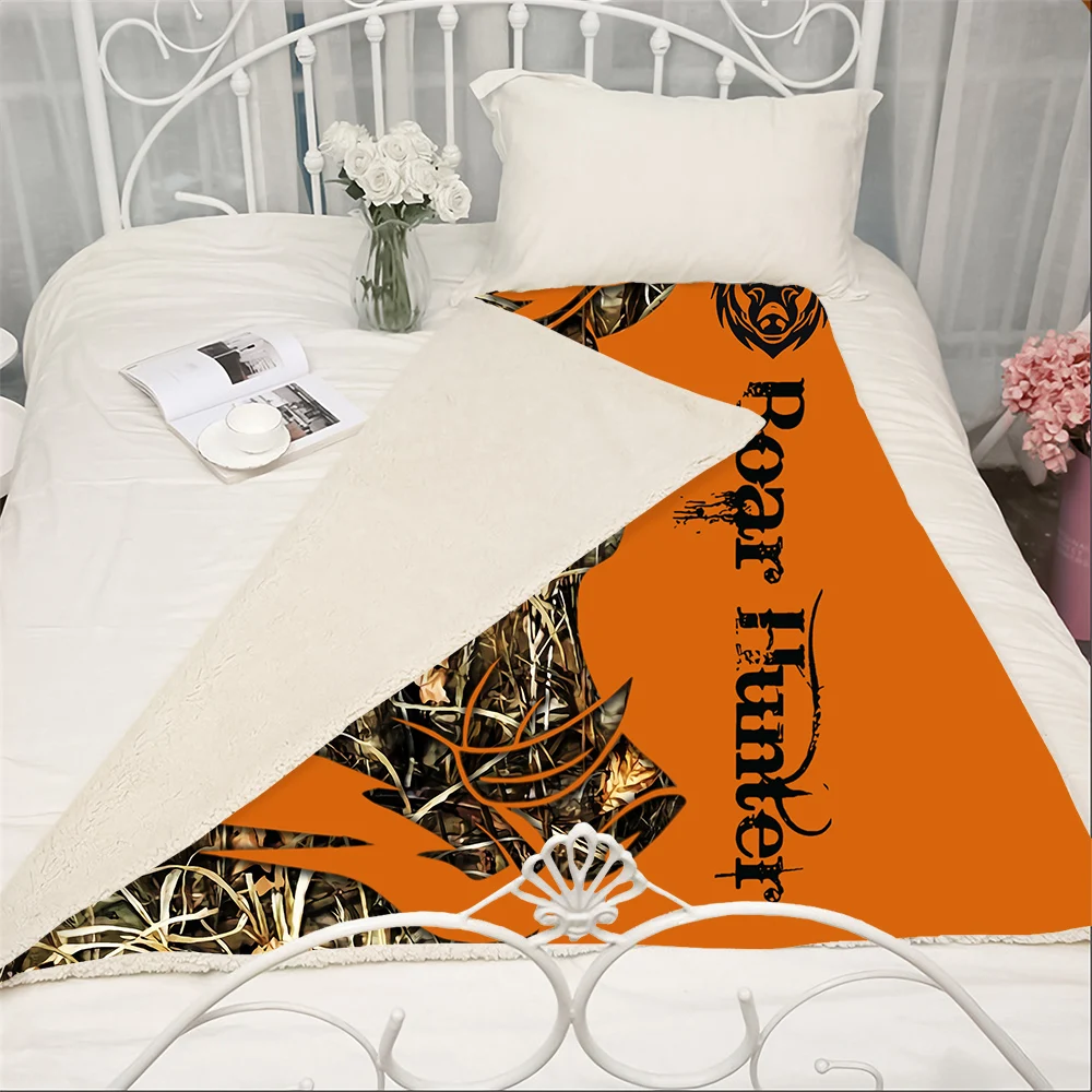 

CLOOCL Hunting Wild Boar Blankets 3D Print Animal Pig Double Layer Sherpa Blanket on Bed Home Textiles Dreamlike Style