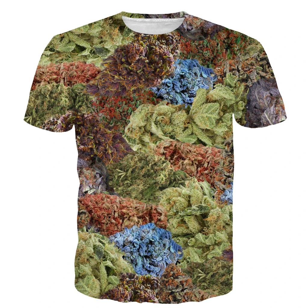

ONSEME Newest Galaxy Weed 3D T Shirt Unisex Hip Hop Tops Male Short Sleeve T Shirts Casual Tees