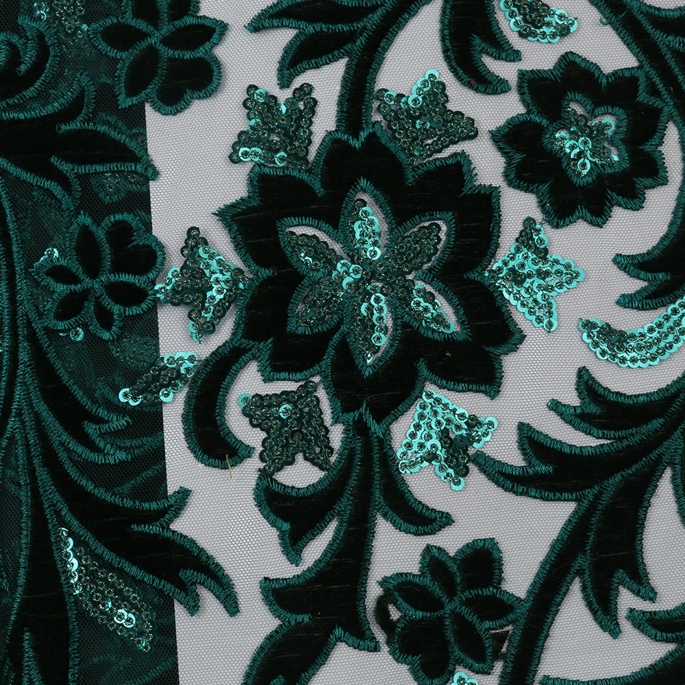 Последние нигерийские Французские тюлевые кружевные бархатные ткани с