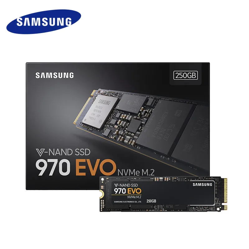 Samsung 970 EVO SSD 500GB NVMe M.2 2280 с объемом оперативной памяти 1 ТБ Внутренний твердотельный