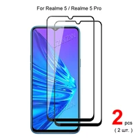 for realme 5 5 pro full coverage tempered glass phone screen protector protective guard film 2 5d 9h hardness