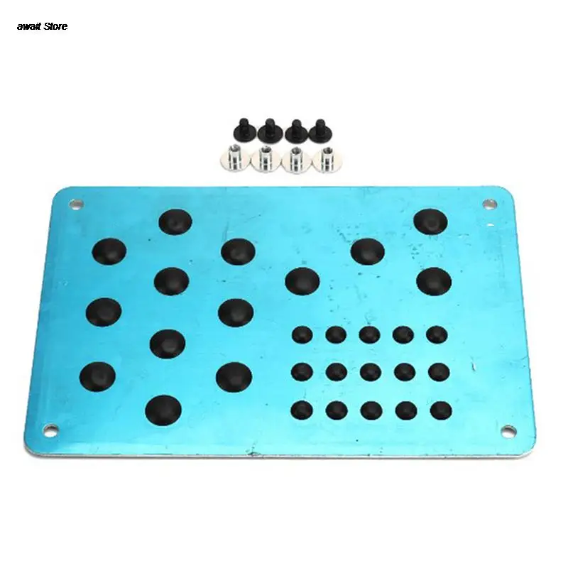 

1PC Universal Silver Car Floor Mat Foot Heel Scuff Plate Non-slip Carpet Patch Automobile Alloy Wear Plate Anti-skid Pad