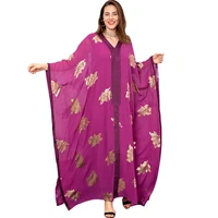 abaya women dress fashion ankara robes 2022 spring autumn new arabian bronzing bat sleeve muslim ladies robe maxi dresses