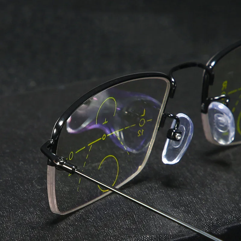 IBOODE Anti-blue reading glasses male intelligent zoom progressive multi-focus far and near dual-use women |