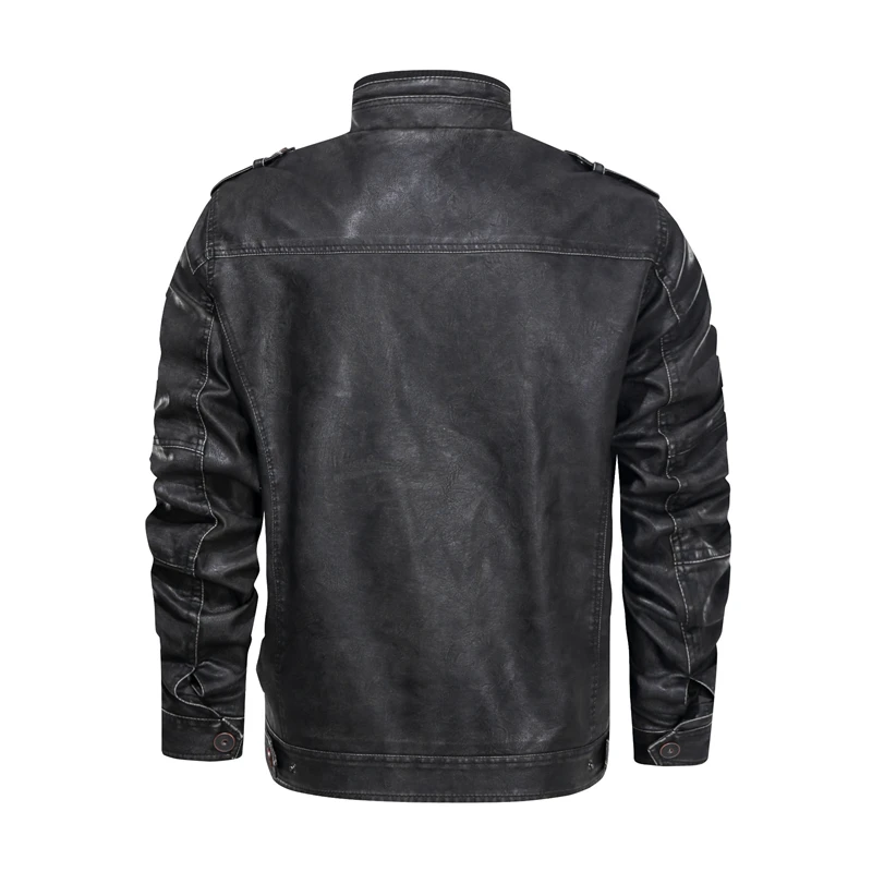 Mountainskin 2021 Men's PU Leather Jacket Casual Thick Motorcycle Winter Windproof Coat EU Size Male SA955 | Мужская одежда