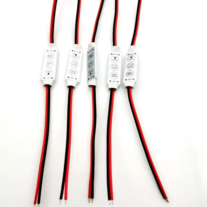 Мини 3 ключа для одного Цвет светодиодный Яркость диммер контроллер настенный