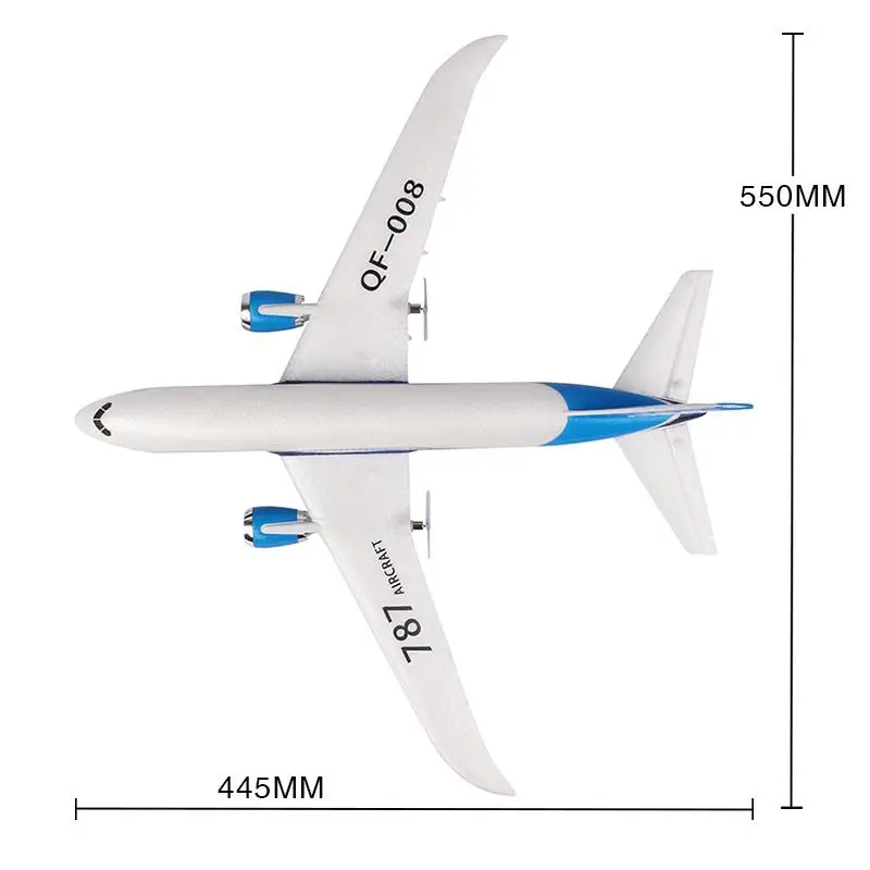 

Simulated Remote Fixed-Wing EPP Aircraft-GorNorriss QF008 2.4G 3CH EPP 550mm Wingspan 6-Axis Gyro with Light Bar DIY RC Airplane