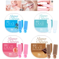 2 pcsbox dental aligner chewies tray brackets invisible retainer seater orthodontic silicone stick teeth whitening 4 flavors