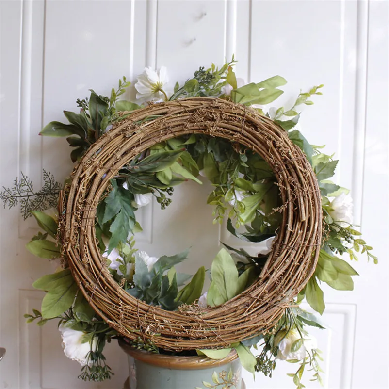 

DIY artificial flower garland rose wreath home wedding garden party decor wreath hanging door silk flower