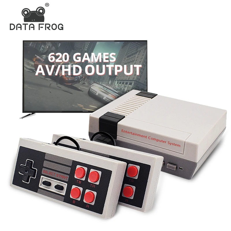 Ретро игровая консоль Data Frog AV/HD выход ТВ консоли 620 встроенных классических игр