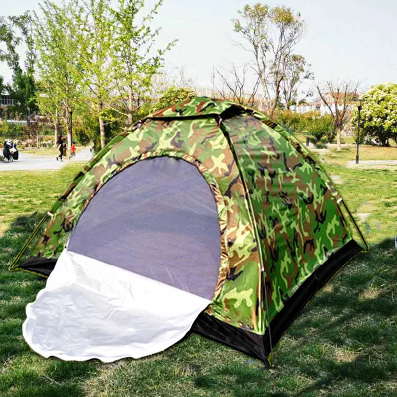Waterproof Camping Tent Outdoor Sport Fishing Anti UV Tourist Quick Opening Picnic Beach Hunting with Bag Camouflage X410B | Спорт и