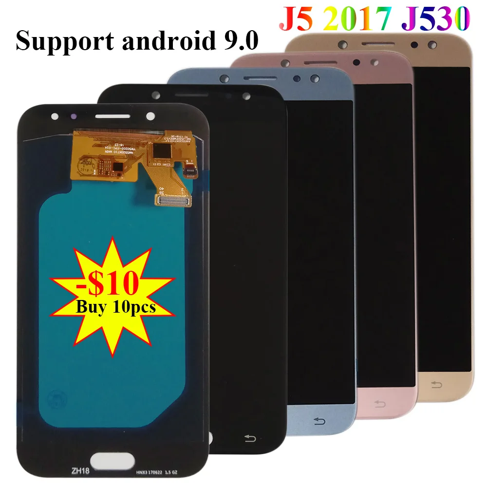 Супер AMOLED ЖК дисплей для Samsung Galaxy J5 Pro 2017 J530 J530F SM J530M сенсорный экран панель