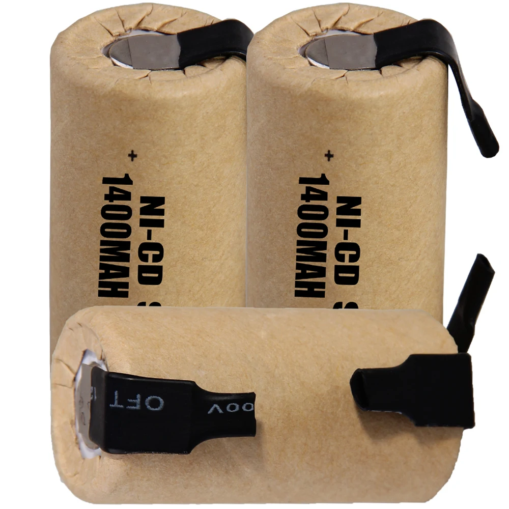 3 шт. SC батареи 1.2В для электроинструментов 1400 мАч nicd 4 25 см * 2 цвет