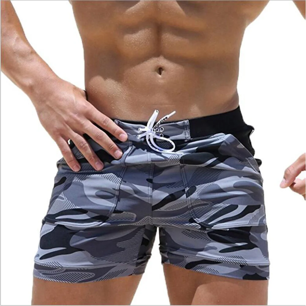 Мужские плавки летние плавательные шорты для фитнеса Мужская модная спортивная пляжная одежда быстросохнущие эластичные пляжные брюки