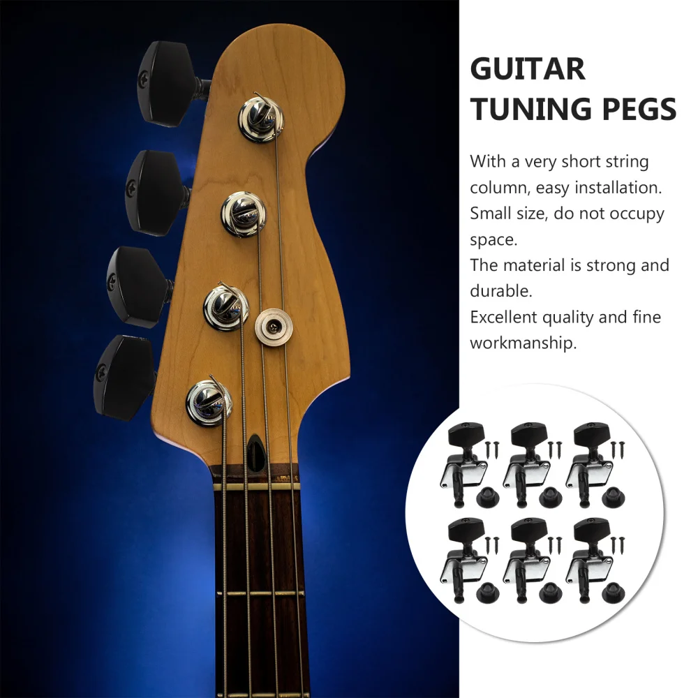 

1 Set Metal Guitar Key Adjust Buttons String Pegs Guitar Machine Heads Parts