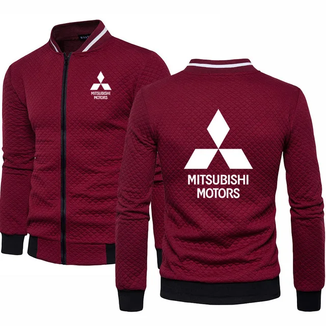 

2020NEW Men's baseball jacke men for Mitsubishii Car Logo High Quality Cotton Men's baseball jacket Sweatshirts