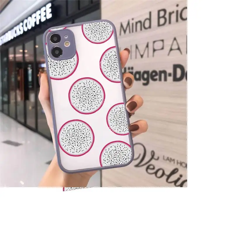 

Cartoon summer fruit fashion design Phone Cases matte transparent For iphone 7 8 11 12 plus mini x xs xr pro max cover