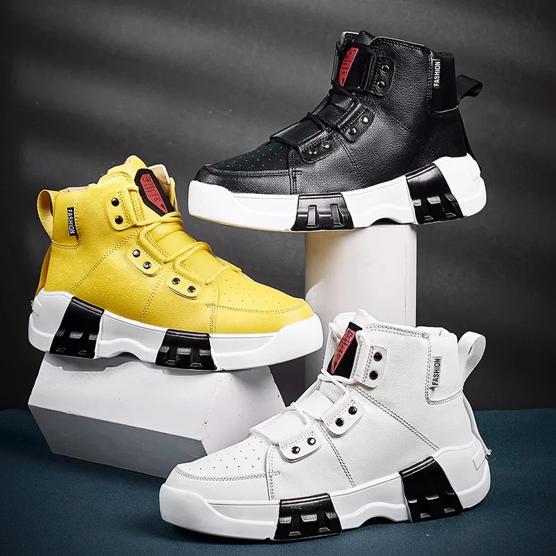 Высокие модные мужские кроссовки AREQW лидер продаж удобная мужская повседневная