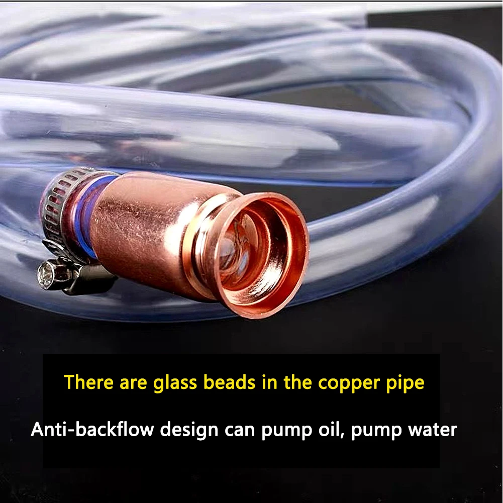 

Car Pumping Pipe Fuel Tank Sucker Airbag Simple Manual Pumping Pump Portable Self-Driving Plastic Flexible Transparent Tube