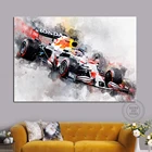 F1 Red Bulls плакат гонки Формула 1 Чемпион Макс Verstappens Автомобильная Картина на холсте Настенная картина для декора гостиной