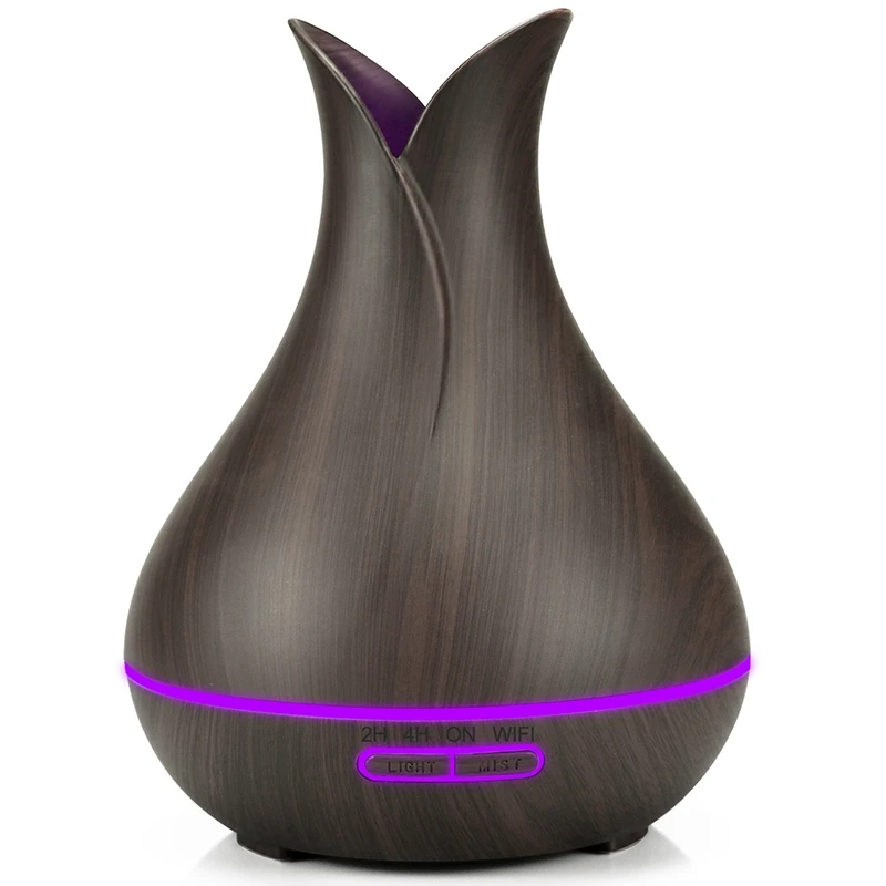 Alexa Google App Voice Control 400ml USB Electric Aromatherapy Air Diffuser Wood Ultrasonic Smart wifi Humidifier Home | Бытовая