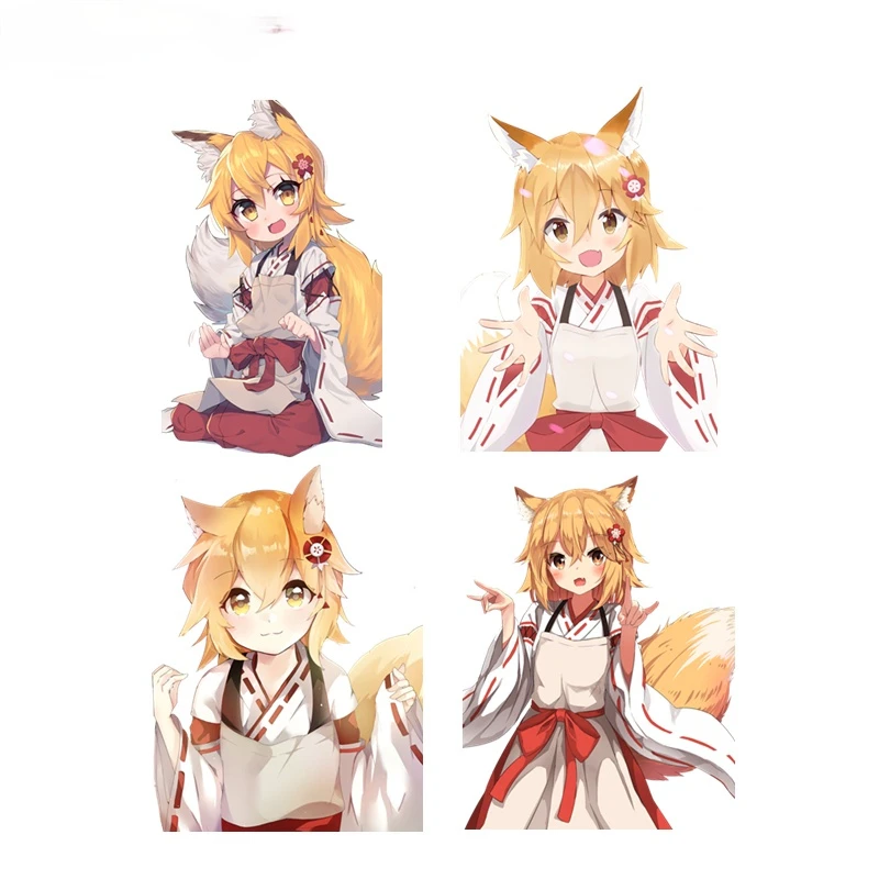 

Cute Anime Girl Cartoon Decals The Helpful Fox Senko San Cute Sticker on Car Laptop Vinyl Decal