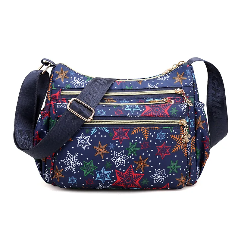 

New multi-compartment shoulder women's bag light messenger bag waterproof bag large capacity ladies shoulder bag