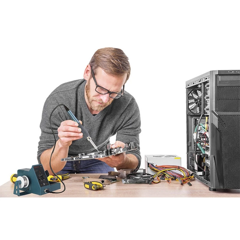 

HANMATEK SD2 Digital Soldering Station Rework Stations 60W Temperature Control ESD for Phone PCB IC SMD BGA Welding