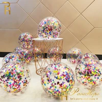1020 star confetti balloons metallic confetti latex transparent ballon baby shower birthday party wedding decoration ball globo