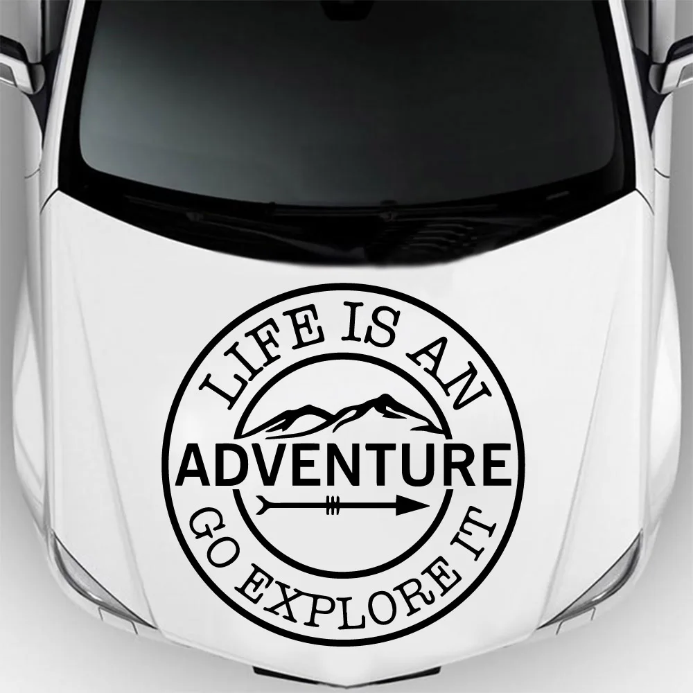 

Hot Explore And Adventure Car Stickers Funny Window Vinyl Decals Car Styling Self Adhesive Emblem Car Stickers