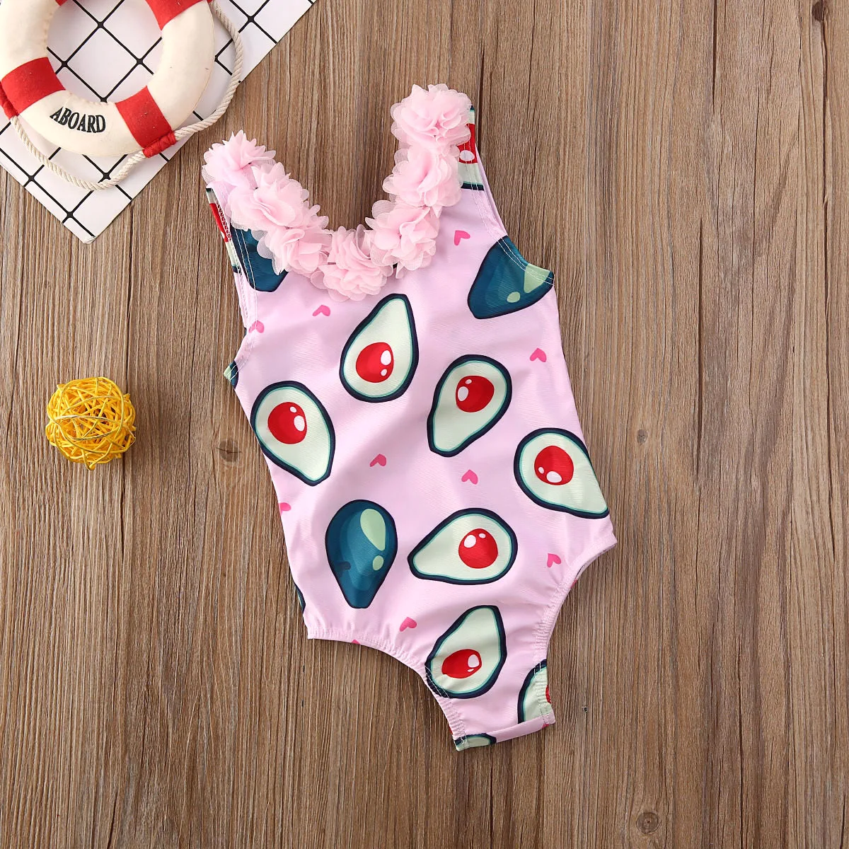 Pudcoco/Боди для маленьких девочек с авокадо бикини Цветочный купальник одежда