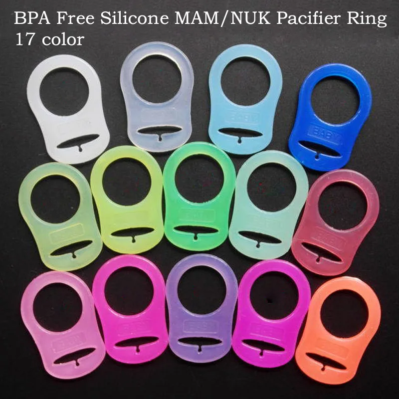 

1Pcs Baby Pacifier Holder Adapter Rings Silicone Mam Pacifier Clips Attache Sucette NUK Nipple Soother Chupeta Para Bebe
