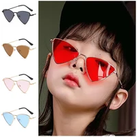 fashion children alloy frame sunglasses cat eye kids sun glasse color lens eyeglasses anti uv spectacles goggle a