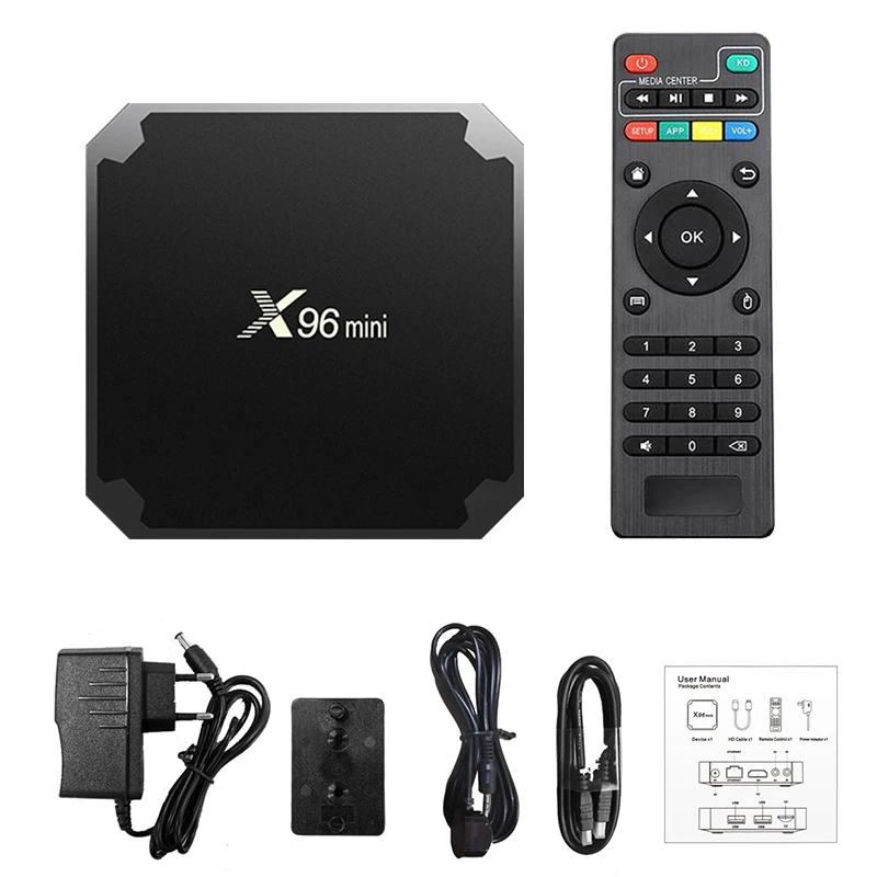 

TV BOX 4K X96 mini Android 7.1 Amlogic S905W Quad Core Smart TV Box Ultra HD Media Player 2.4GHz WiFi Google Play Netflix 4K Box