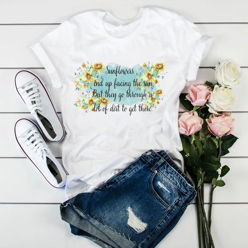 

Women Flower Happy Camper Vacay Holiday Fashion Ladies Womens Tops Clothes Graphic Female T-Shirt Tumblr T Shirt T-shirts