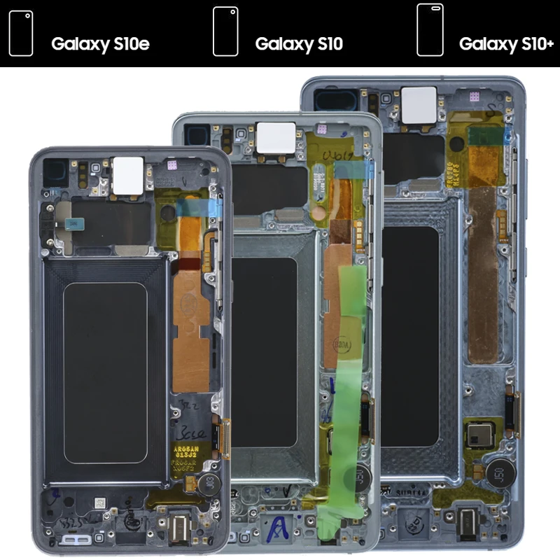 Супер AMOLED Galaxy S10 lcd для SAMSUNG Galaxy S10 G973F G973 S10 Plus G975 G975F кодирующий преобразователь сенсорного экрана в сборе