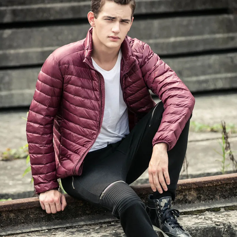 Мужская Базовая куртка на весну/осень 2019 Модная легкая тонкая облегающая с