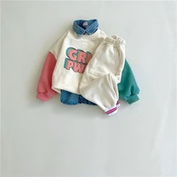 milancel 2021 autumn baby clothes set toddler boys hoodies full length pants 2 pcs girls suit baby outfit