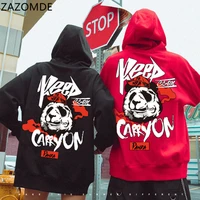 zazomde hip hop hoodie pullover men sweatshirt panda cartoon winter warm hoodies fashion trend street hoodie streetwear cool men