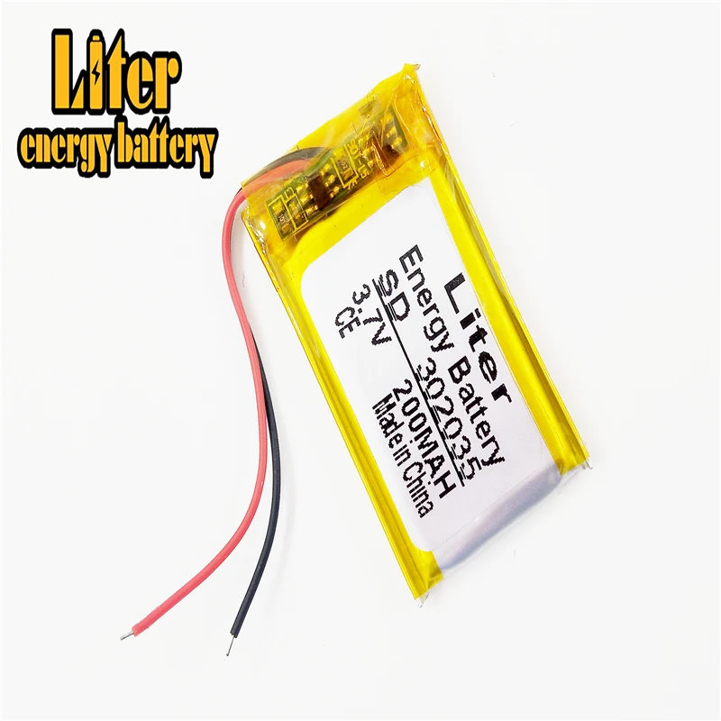 3 7 V полимерная литиевая батарея 302035 MP3 MP4 200MAH автомобильный рекордер маленькое