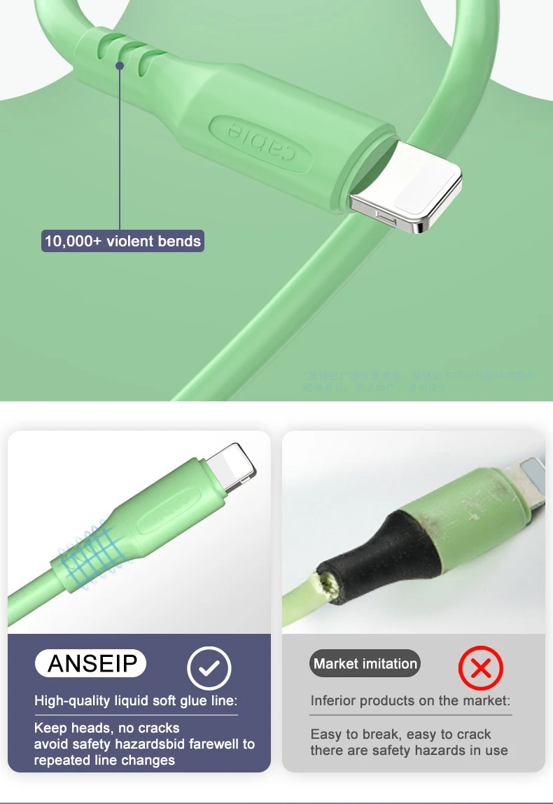 ANSEIP 3 в 1 USB кабель Micro C адаптер для быстрой зарядки мульти быстрое зарядное