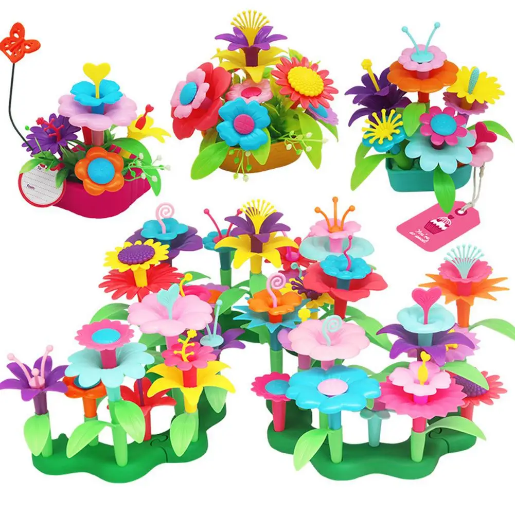 

Garden Building Toys 80 Pieces Of Flower Toys For 3-6 Year Old Children-educational Activities Flower Building Toy Set