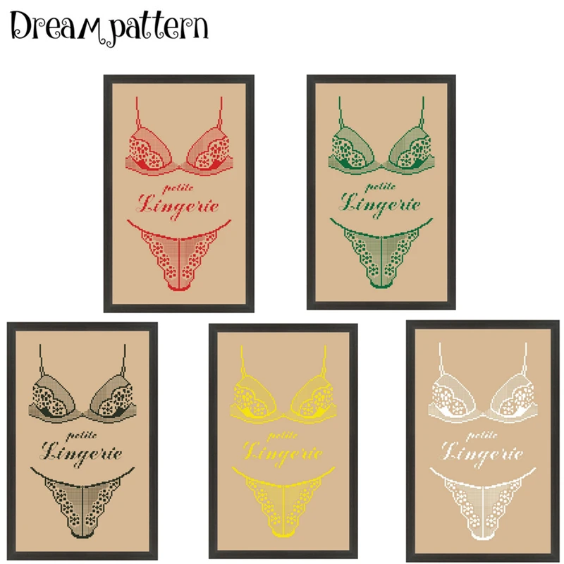 

Petite lingerie cross stitch kit 18ct 14ct 11ct flaxen linen fabric cloth cotton thread embroidery DIY handmade
