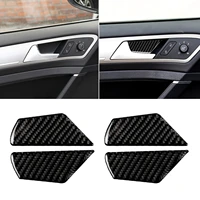 4pcsset carbon fiber car inner door bowl decoration stickers for vw golf 7