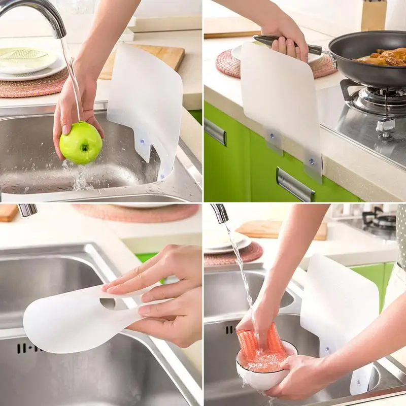 

1PC Kitchen Gadgets Oil Splatter Screens Silicone Board Wash Fruit Vegetable Splash Proof Baffle Home Kitchen Cooking Tools