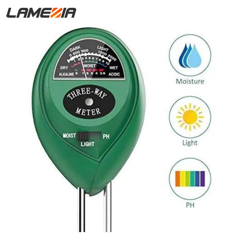Ламеция 3 In1 Почва PH тестер садовые растения и цветы влаги светильник метр